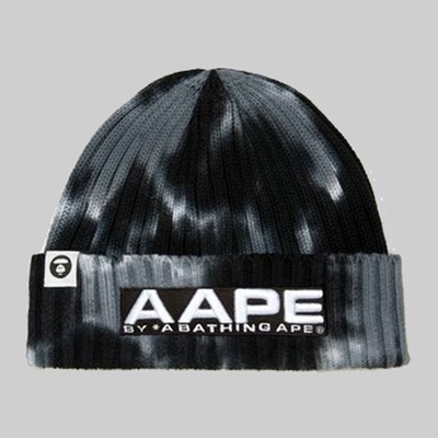 AAPE BY A BATHING APE DYED BEANIE BLACK 