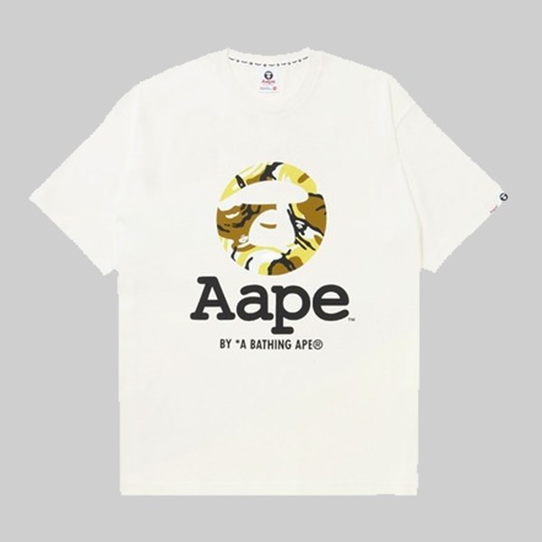 AAPE BY A BATHING APE MOON FACE TEE WHITE 