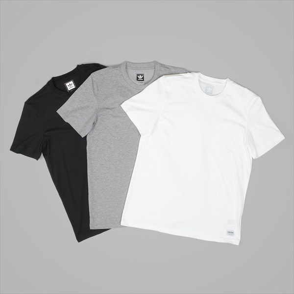 ADIDAS 3 PACK OF T-SHIRTS BLACK WHITE GREY | Adidas ...