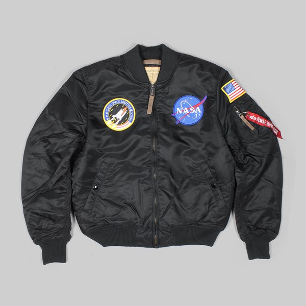 ALPHA INDUSTRIES MA-1 VF NASA JACKET BLACK | ALPHA INDUSTIRES Jackets