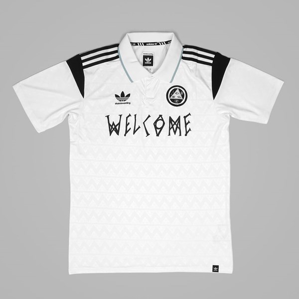 Adidas X Welcome Skateboards Soccer Jersey White 