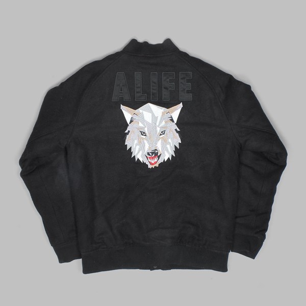 Alife Wolfpack Varsity Jacket Black