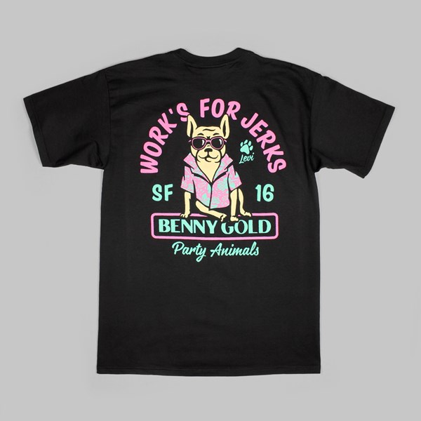 BENNY GOLD PARTY ANIMAL TEE BLACK 