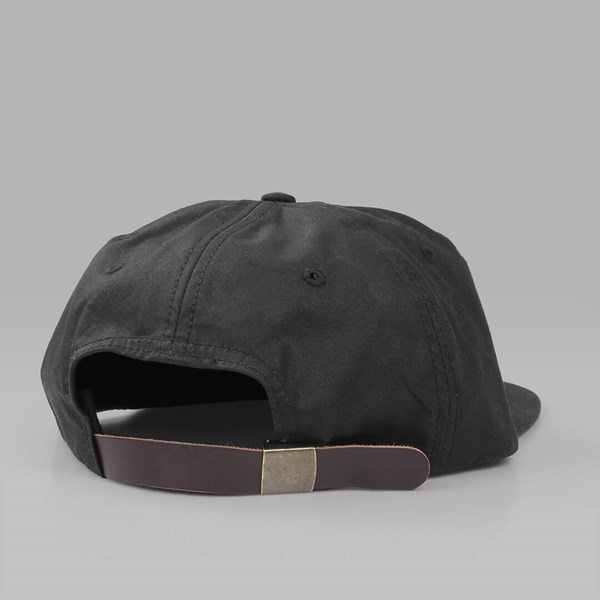 BY PARRA WAXED WINGS 6 PANEL CAP BLACK 