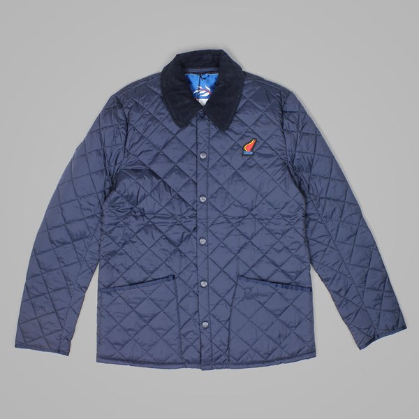 BY PARRA WINGS QUILTED JACKET NAVY  