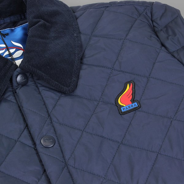 BY PARRA WINGS QUILTED JACKET NAVY  