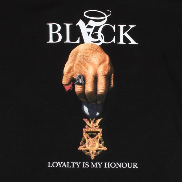 Black Scale Loyalty Is My Honour T Shirt Black White