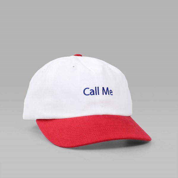 CALL ME 917 'CALL ME' CAP WHITE RED 