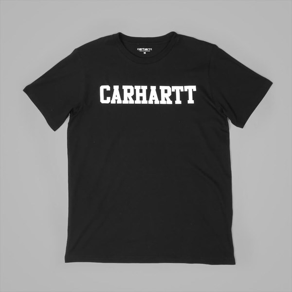 CARHARTT COLLEGE T-SHIRT BLACK WHITE 