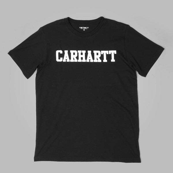 CARHARTT COLLEGE T SHIRT BLACK WHITE 