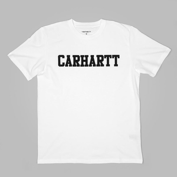 CARHARTT COLLEGE T SHIRT WHITE-BLACK