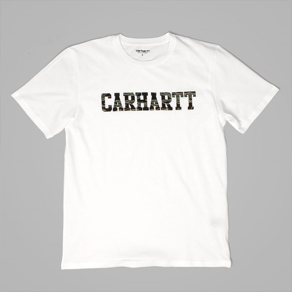 CARHARTT COLLEGE T SHIRT WHITE - CAMO TIGER