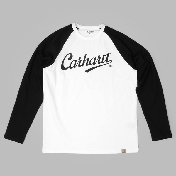 CARHARTT LS LEAGUE T SHIRT WHITE BLACK 