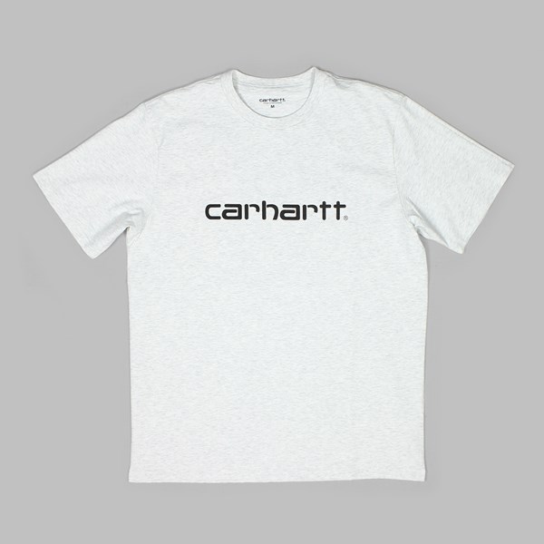 CARHARTT SS SCRIPT T-SHIRT ASH HEATHER BLACK | Carhartt Tees