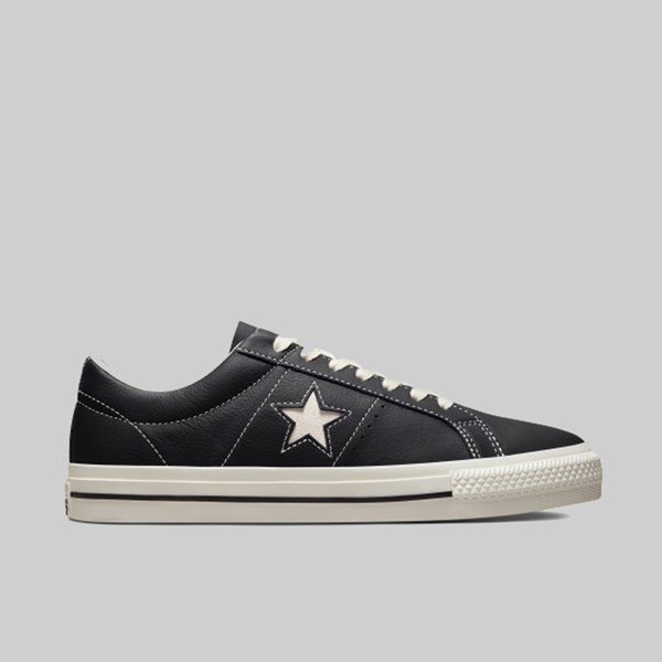 CONVERSE ONE STAR PRO OX LEATHER BLACK EGRET