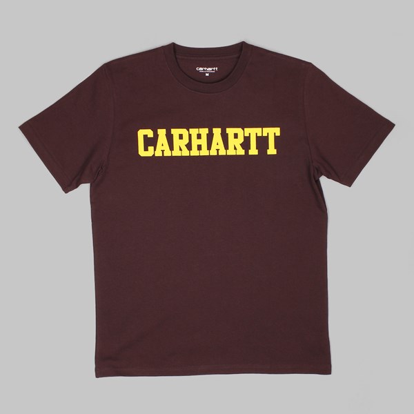 Carhartt College T Shirt Damson-Yellow