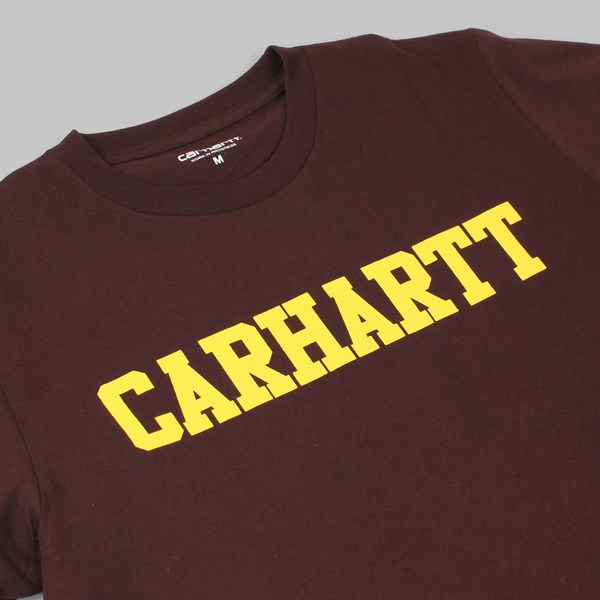 Carhartt College T Shirt Damson-Yellow