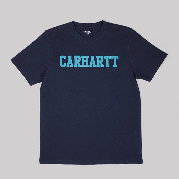 Carhartt College T Shirt Navy-Severn
