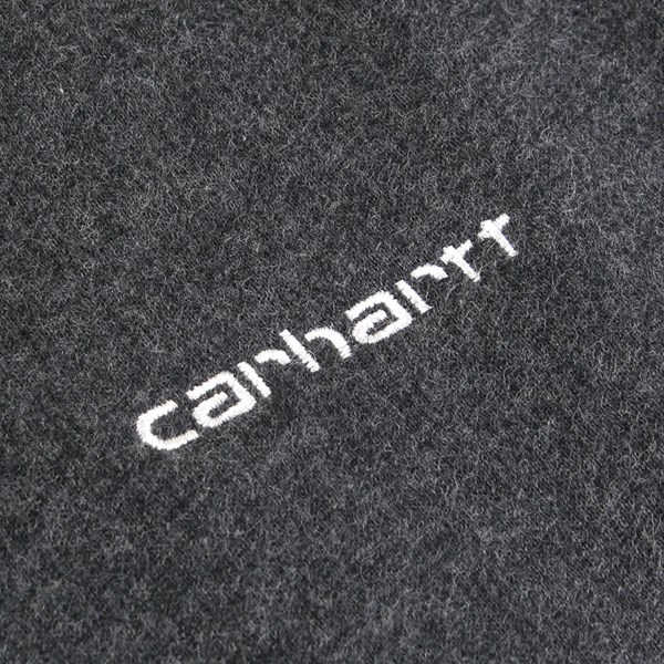 Carhartt Script Embroidery Sweatshirt Black Heather-White