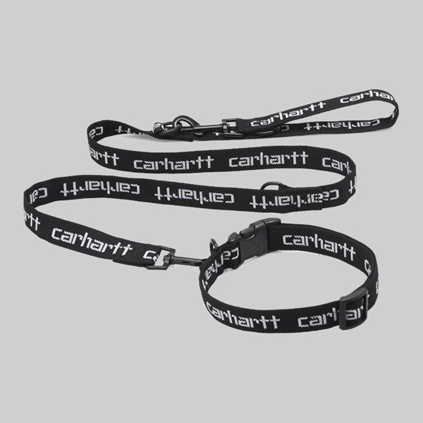 CARHARTT WIP SCRIPT DOG LEASH & COLLAR BLACK 