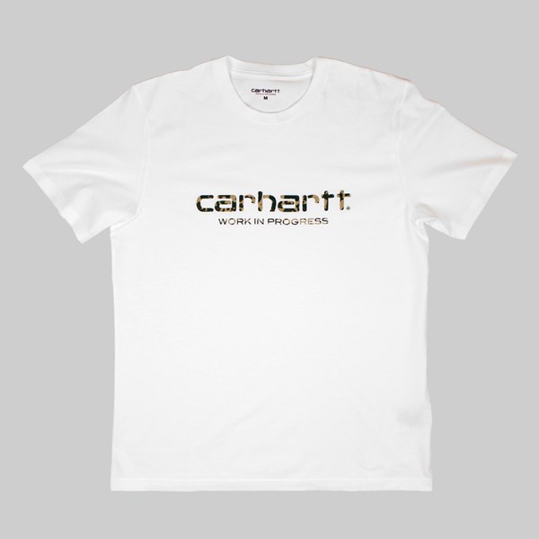 Carhartt S/S Stain Script Tee White Camo 