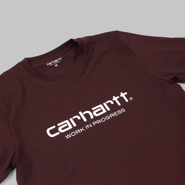 Carhartt Wip Script T Shirt Damson White