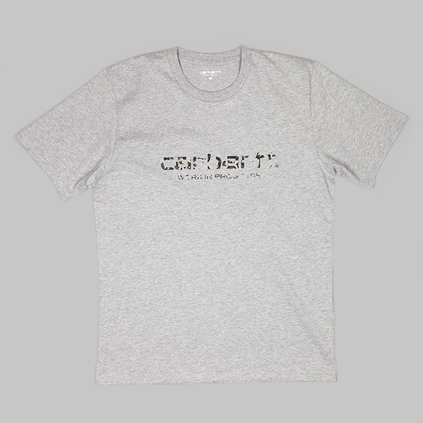 Carhartt Wip Script T Shirt Grey Heather-Camo Duck