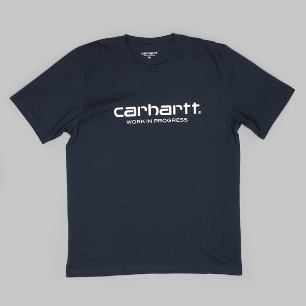 Carhartt Wip Script T Shirt Navy-White | Carhartt Tees