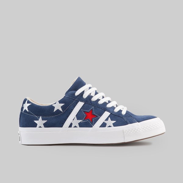 CONVERSE ONE STAR ACADEMY OX NAVY ENAMEL RED WHITE 