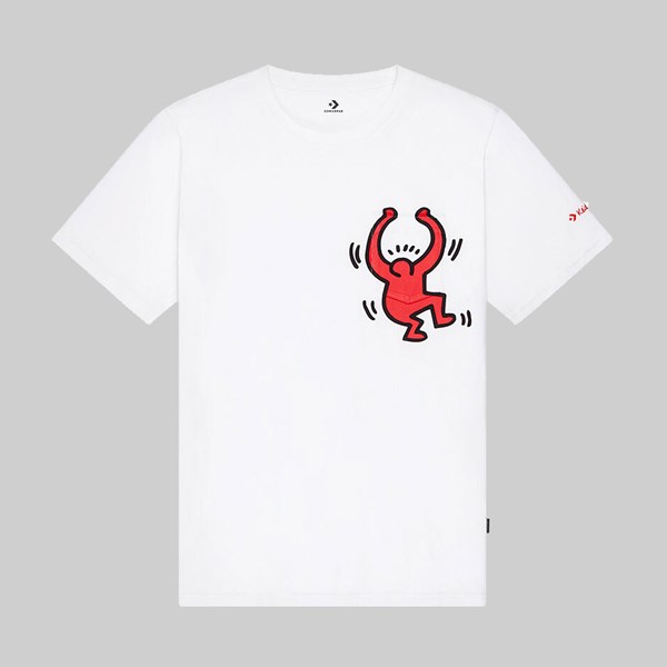 CONVERSE X KEITH HARING GRAPHIC POCKET SS T-SHIRT WHITE 