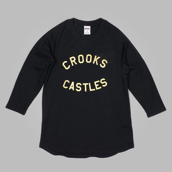 Crooks & Castles Mudville 3/4 Baseball Raglan Black