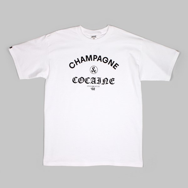 Crooks & Castles Champagne & Cocaine T Shirt White | Crooks & Castles Tees