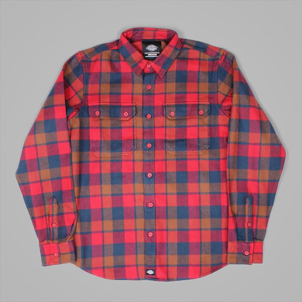 DICKIES COOPERSTOWN LS SHIRT RED 