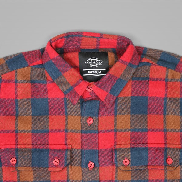 DICKIES COOPERSTOWN LS SHIRT RED 
