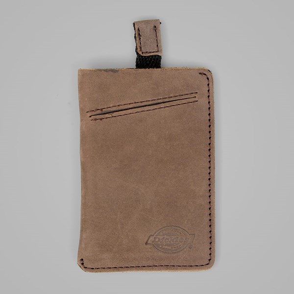 DICKIES LARWILL LEATHER CARD HOLDER BROWN