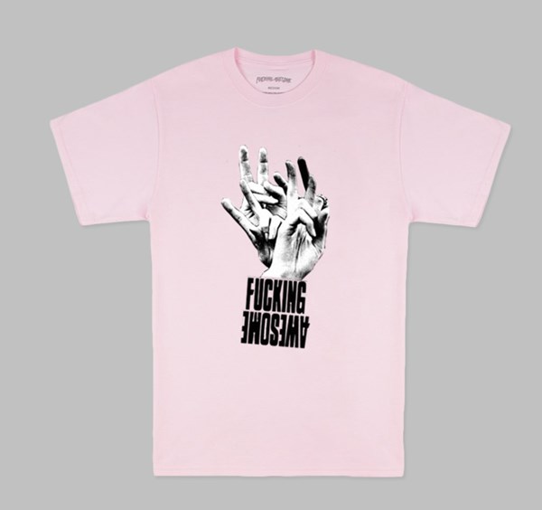 FUCKING AWESOME FINGERS TEE PALE PINK 