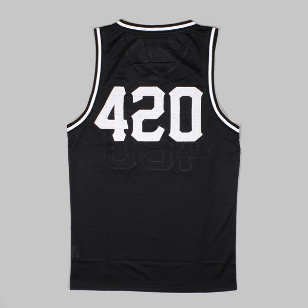GRAND SCHEME 420 NBA JERSEY VEST BLACK 