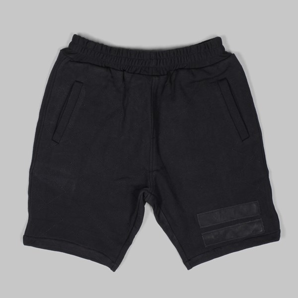 GRAND SCHEME QUILTED TRACK SHORTS BLACK