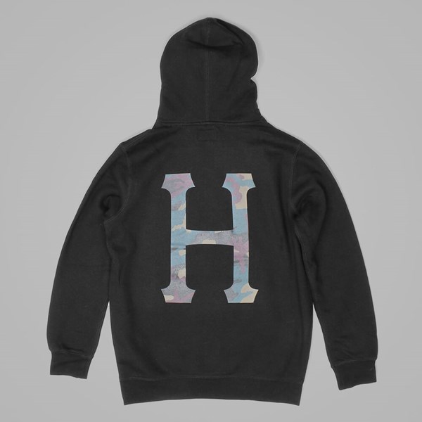 HUF MUTED MILITARY CLASSIC H PULLOVER HOOD BLACK