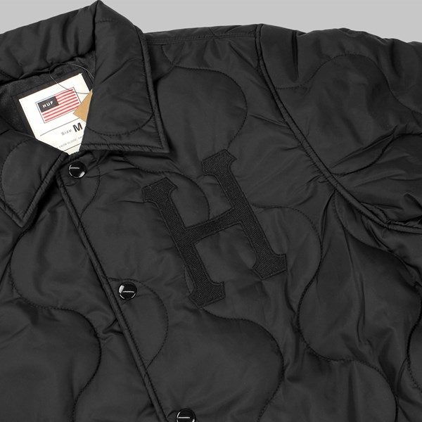 HUF QUILTED COACHES JACKET BLACK-SAX BLUE
