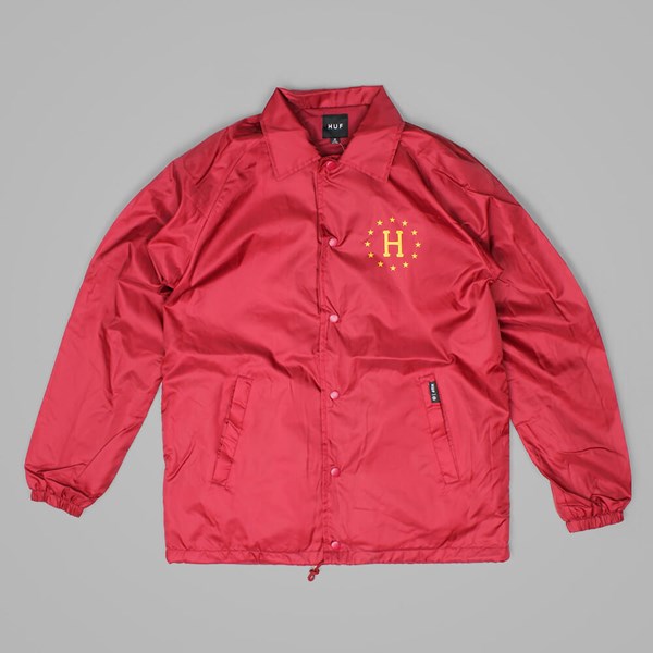 HUF RECRUIT COACHES JACKET RED | HUF Jackets