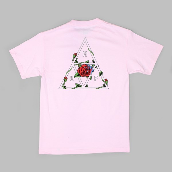HUF ROSES TRIPLE TRIANGLE SS T-SHIRT PINK  