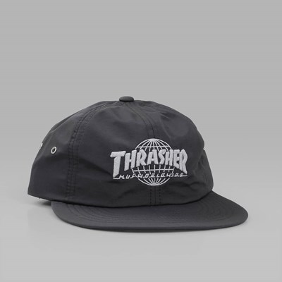 HUF X THRASHER TDS 6 PANEL DAD CAP BLACK | HUF Caps