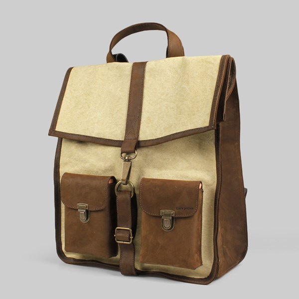 Kjore Project Leather/Canvas Survey Backpack | Kjore Project Backpacks