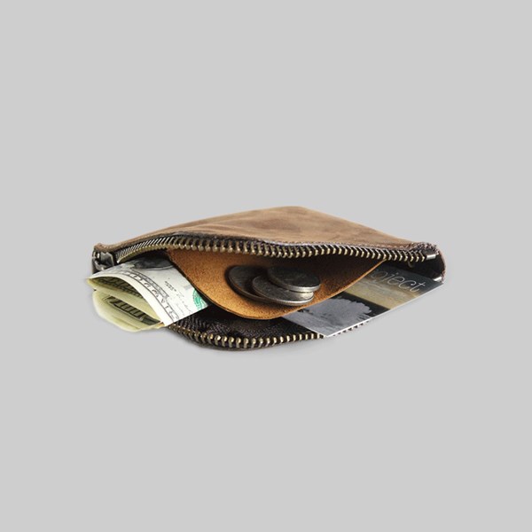 Kjore Project Leather Clutch Coin Wallet Brown 