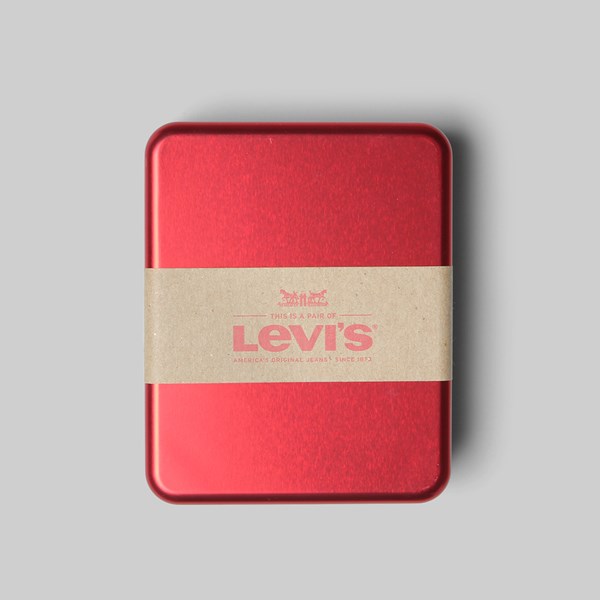 LEVI'S DENIM/LEATHER BIFOLD WITH COIN WALLET BROWN 