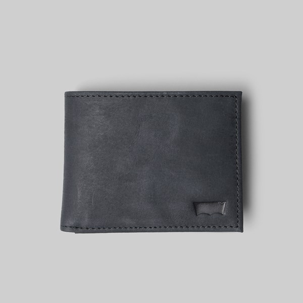LEVI'S SUEDED BATWING BIFOLD WALLET BLACK 