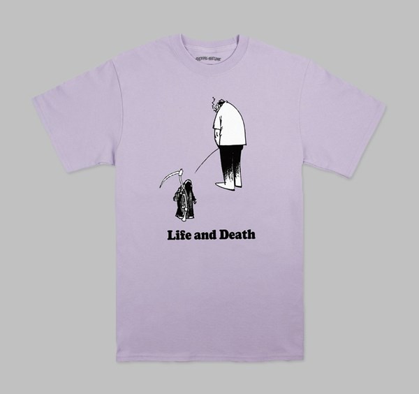 FUCKING AWESOME LIFE & DEATH TEE LAVENDER 