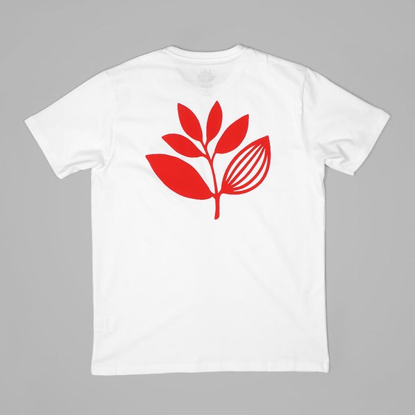 MAGENTA PLANT SS TEE WHITE RED 