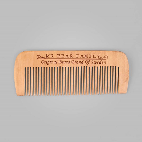 MR. BEAR FAMILY WOODEN BEARD COMB 